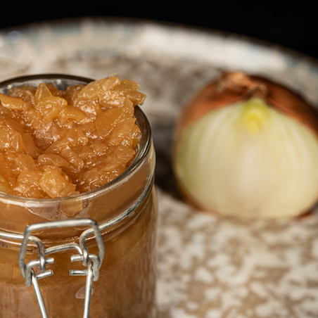 Crème oignons caramélisés et anchois